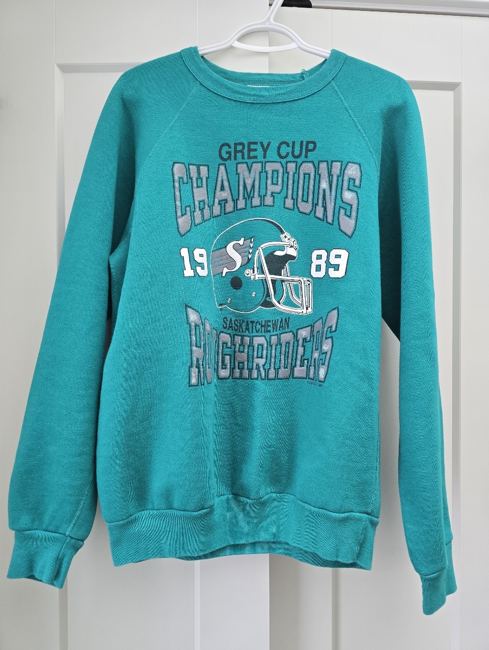 VNTG Saskatchewan Roughriders 1989 Grey Cup Champions Crewneck.